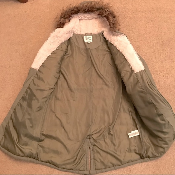 Maralyn Me Winter Coat Jacket Womens Large Junior Army Green Puffer Hooded - Picture 6 of 14